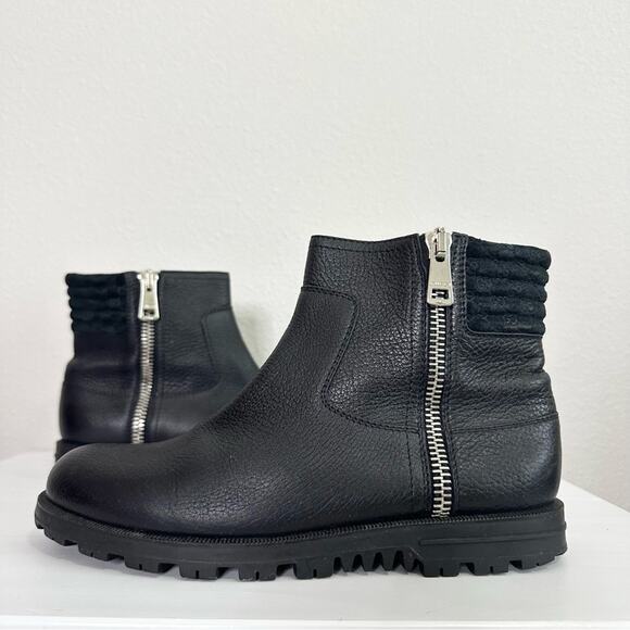 Gucci GG Black Leather Ankle Boots Women's size 38 - Picture 3 of 12